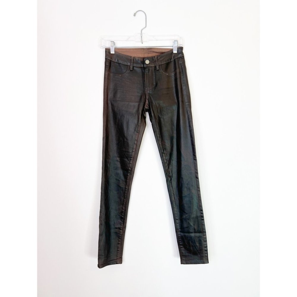 Paige Vinyl Coated Jeans 28 euc